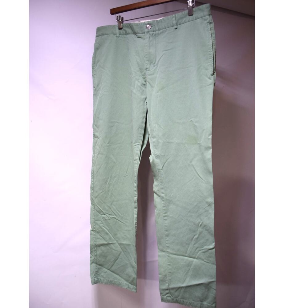 Lacoste Men’s Green Chino Pants Size 44(34) Classic Straight Leg Cotton Trousers